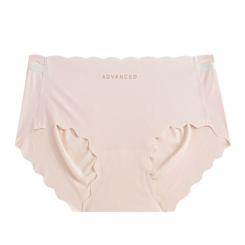 Independent package] New style seamless ice silk underwear for women in summer, mid-waist 3D hip lifting young ladies pure desire Japanese briefs