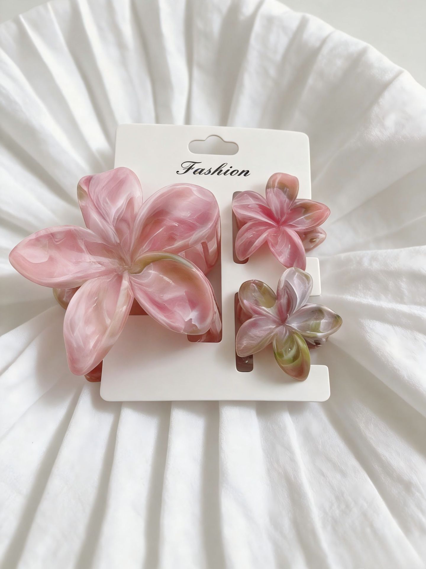 Ventas transfronterizas calientes nuevos huevos láser de dos colores clip de agarramiento de flores de cabeza posterior clip de tiburón clip de cabello joyerías para el cabello