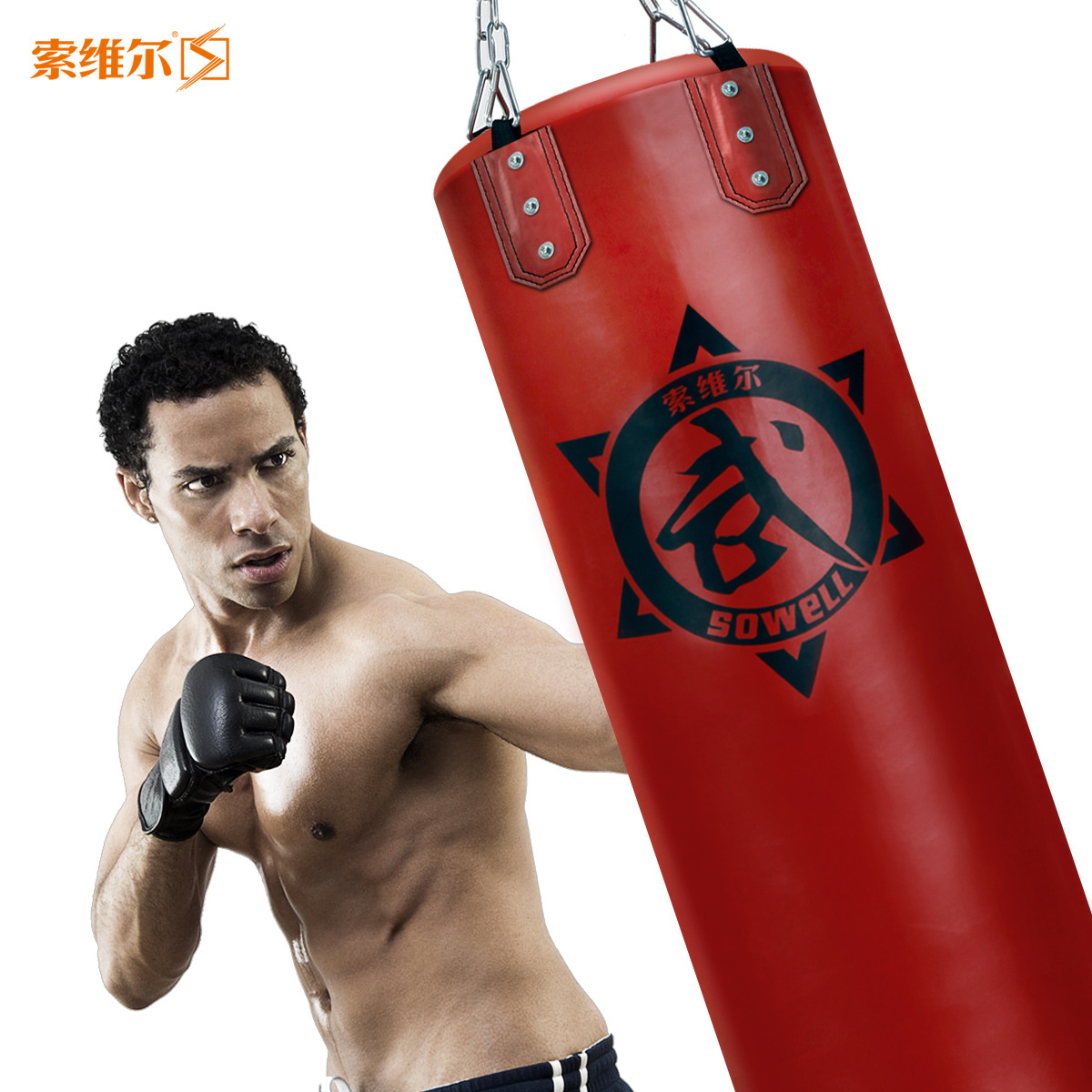 Bolsa de arena colgando vertical hogar Sanda taekwondo fitness profesional niños boxeo tumbler equipo entrenamiento