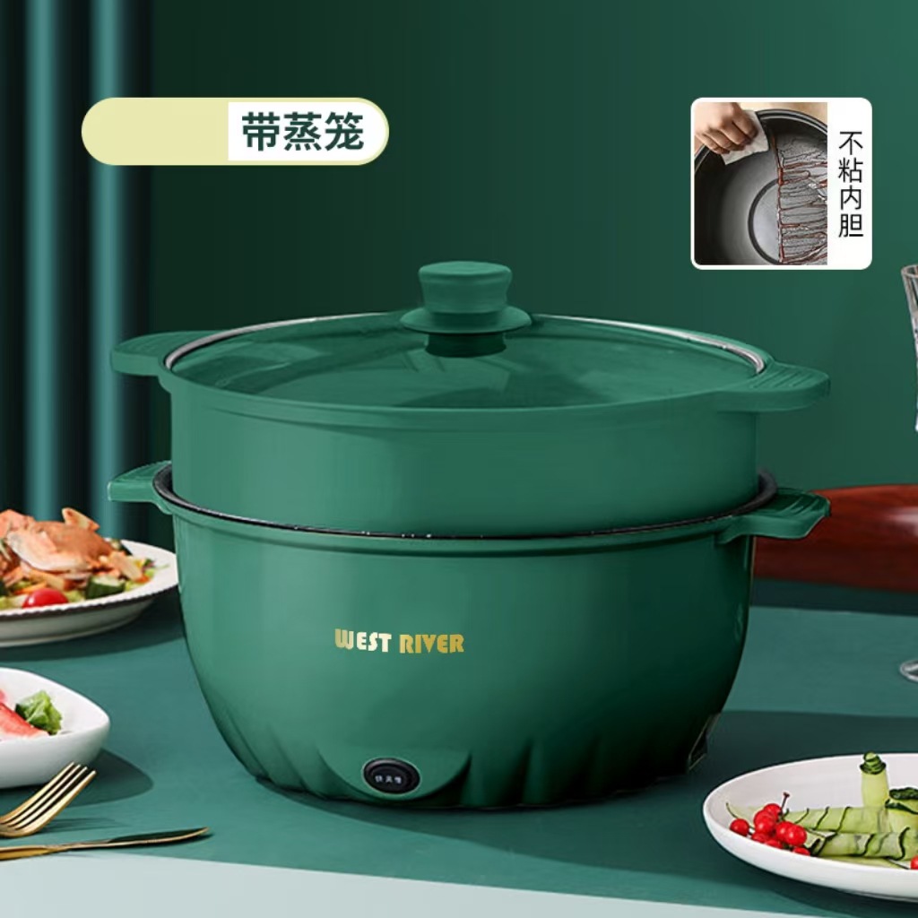 Hotpot eléctrico transfronterizo multifuncional doméstico vapor eléctrico dormitorio pequeño horno de cocción de hortales de cocción de hortales de cocción de hortales de gran capacidad lote