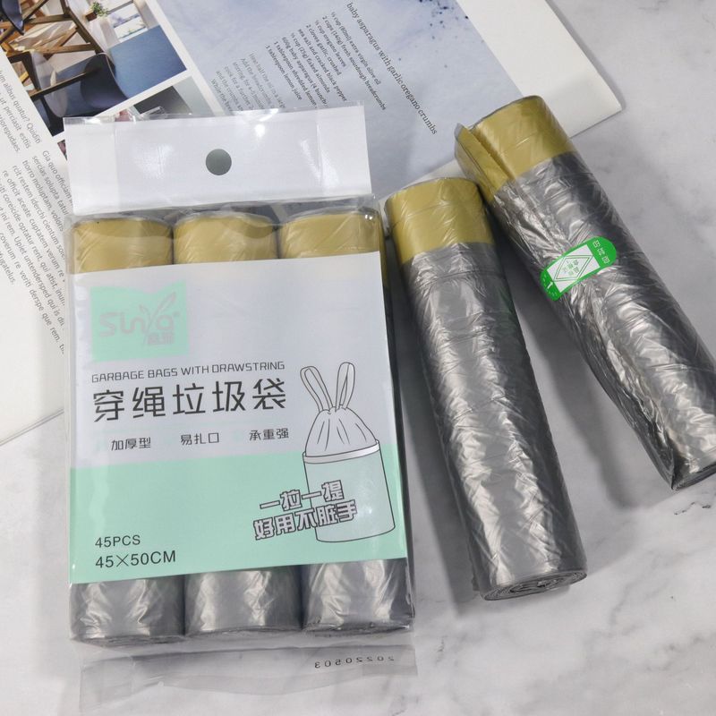 鑫雅巾着式ゴミ袋家庭用商用厚手式自動収納口巻き入れプラスチックゴミ袋工場|undefined