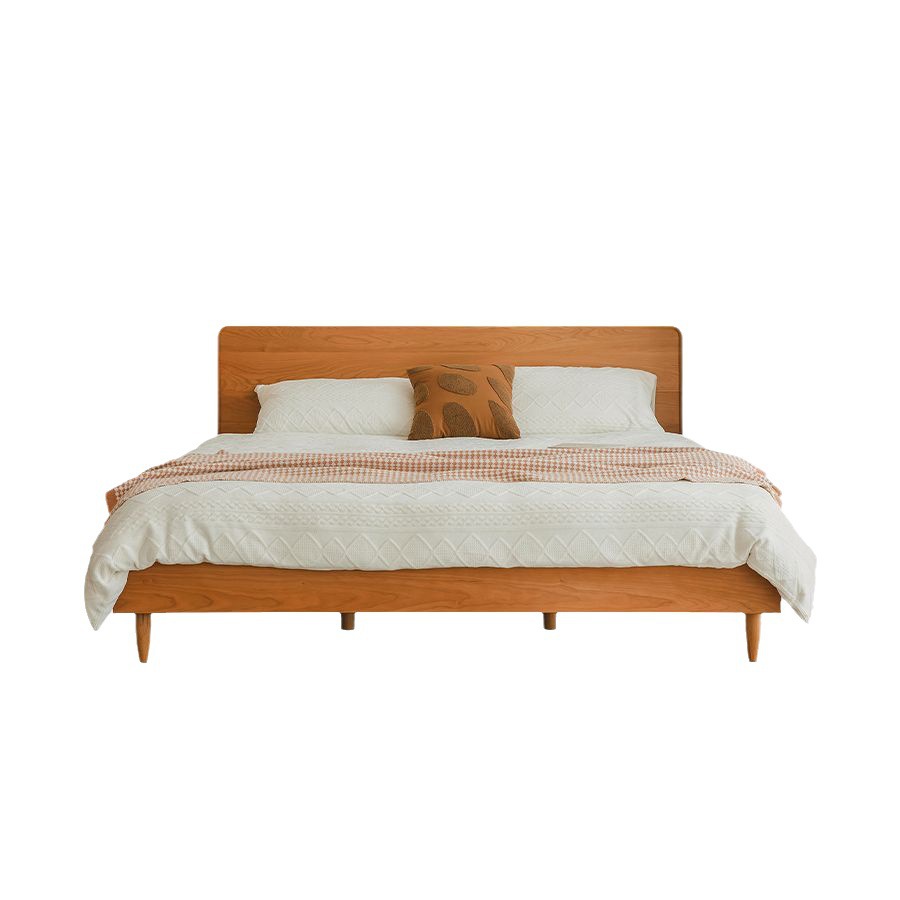 Fábrica directa isla cama de madera maciza moderna simple cama principal japonesa tatami de madera de cerezo 1.8m nórdica doble