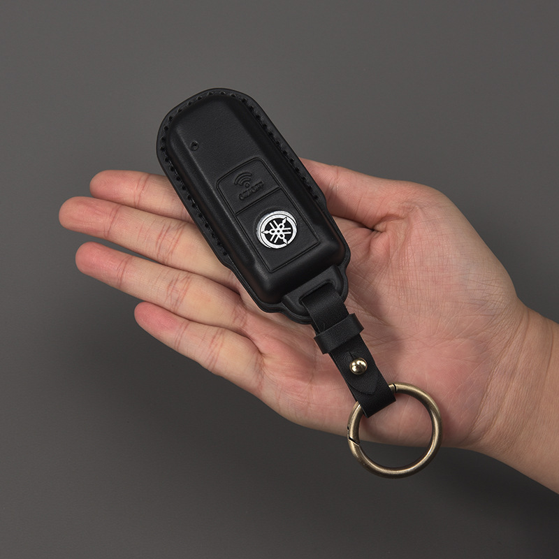 Suitable for Yamaha 17-25 Tmax530/560Dx Sx Handmade Cowhide Key Cover Custom Keychain