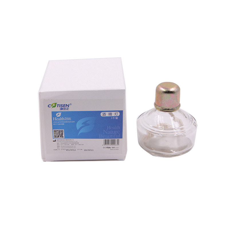 Lámpara de alcohol dental el vidrio de la lámpara experimental se engrosa y el equipo experimental de la lámpara de alcohol con tapa de metal se calienta a 100 metros.