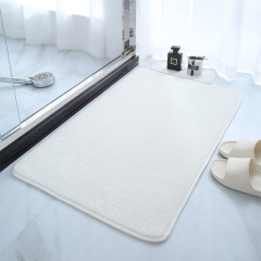 簡約純色珊瑚絨地墊浴室衛生間吸水腳墊家用玄關入戶門墊批發