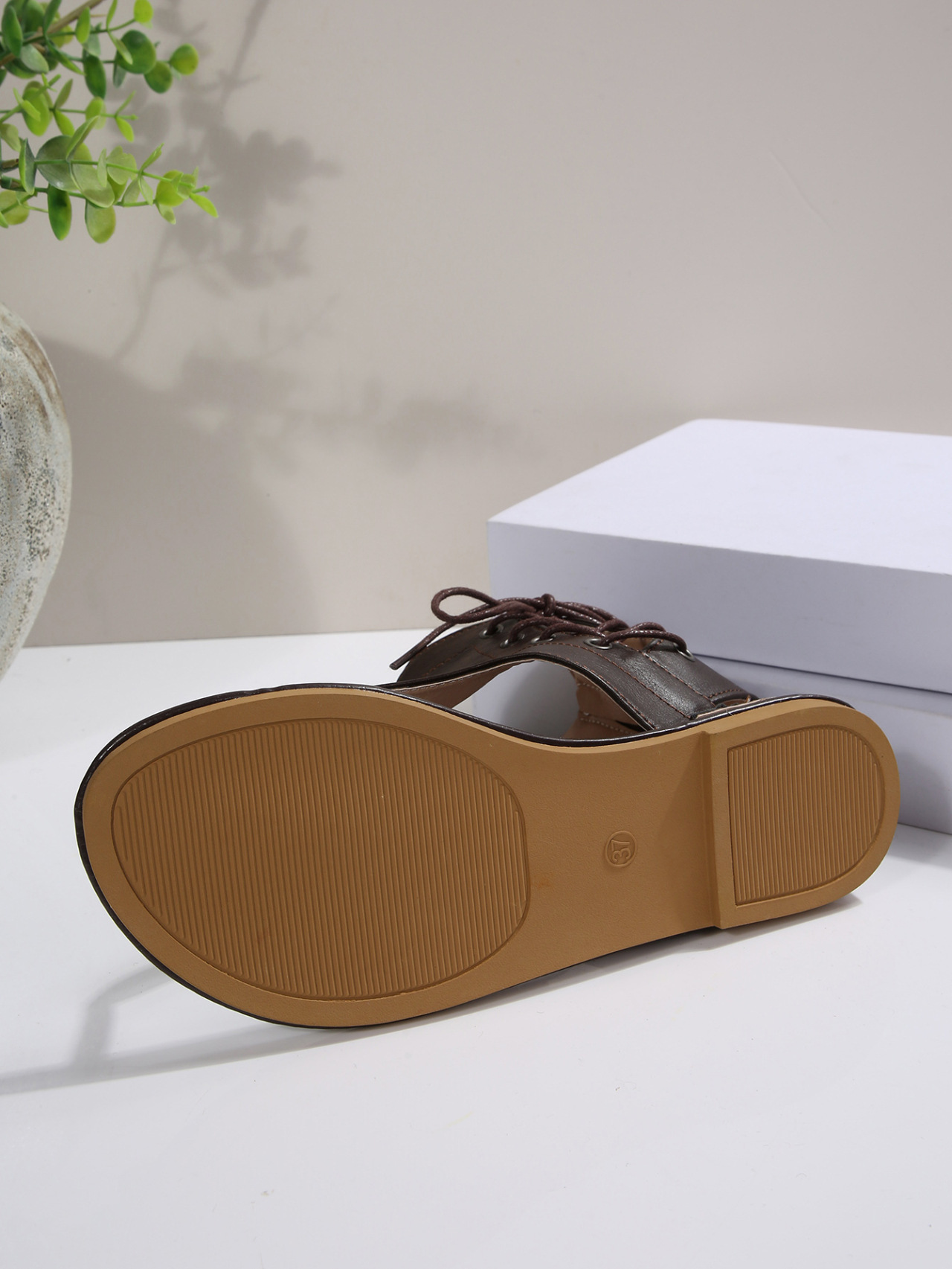 Women's Vintage Retro Flip Flops, Flat Sandals With Back Zipper_voghion.com