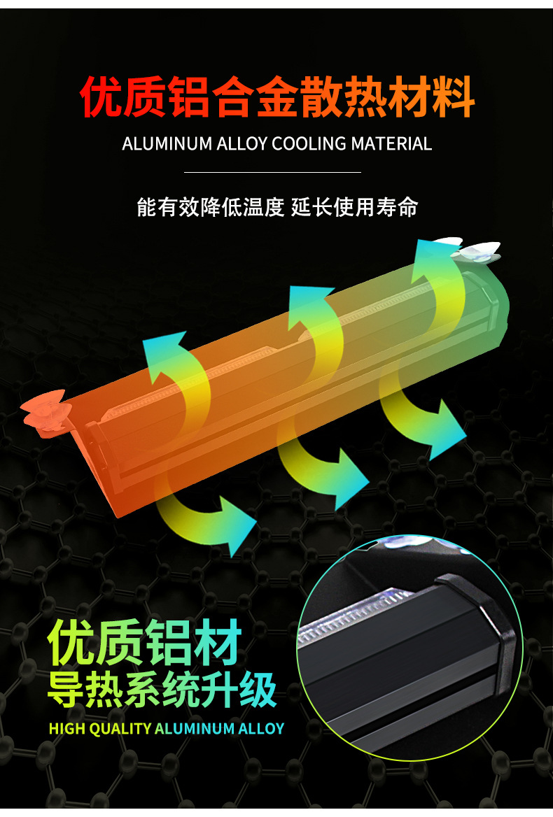 COB car suction cup flash light front block rear windshield flash warning light opening shovel light strobe light