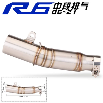 modification and 51mm tail – Exhaust pipe - r6-stainless-steel-middle-section-06-21