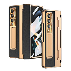 Samsung zfold7 携帯電話ケース FOLD 40% off スタックスクリーンフラットヒンジプレーンレザーオールインクルーシブ落下防止保護ケース W25 適合