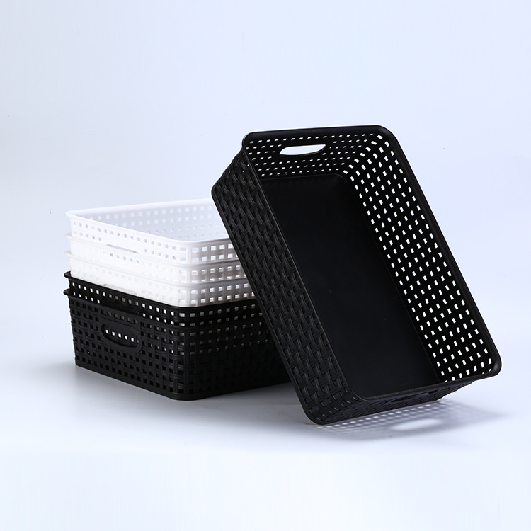 Canasta de almacenamiento cocina hogar lavado y drenaje de vegetales Almacenamiento de Baño azul merienda azul Almacenamiento de artículos diversos almacenamiento tamiz cuadrado plástico