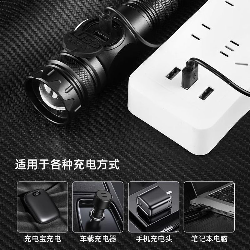 强光LED手电智能数显白激光手电COB侧灯户外维修应急工作灯批发|undefined