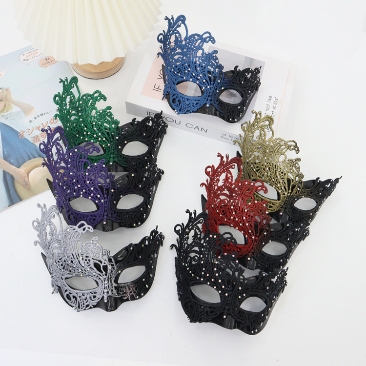 Fábrica directa nueva máscara de mano de encaje de Phoenix para Halloween máscaras de fiesta europea y americana
