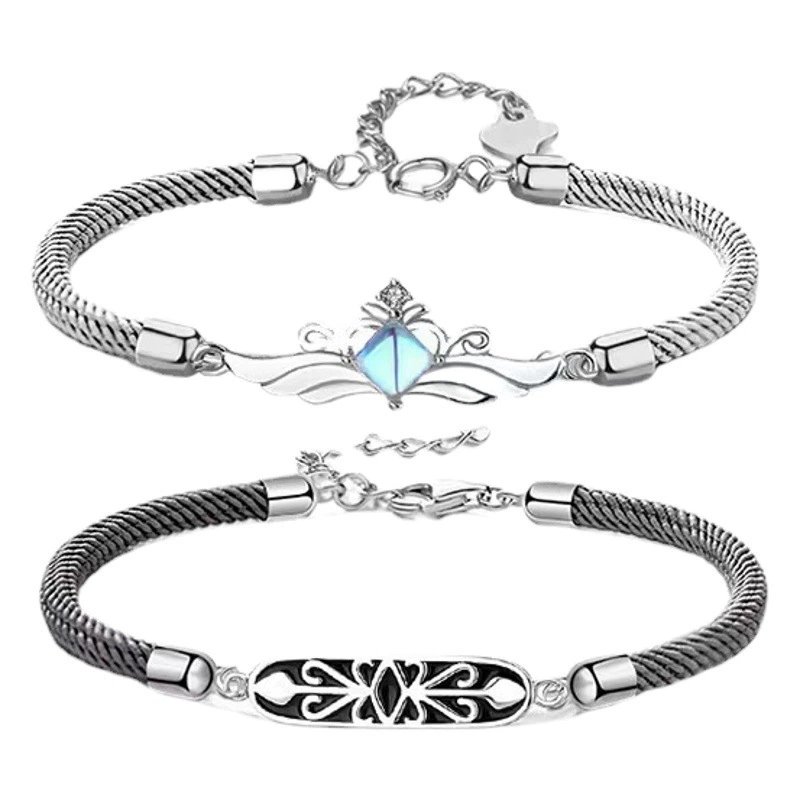 Пара принцессы и рыцаря браслет женский мужской ins корейский стиль простой персонализированный браслет тканый браслет подарок на День Святого Валентина