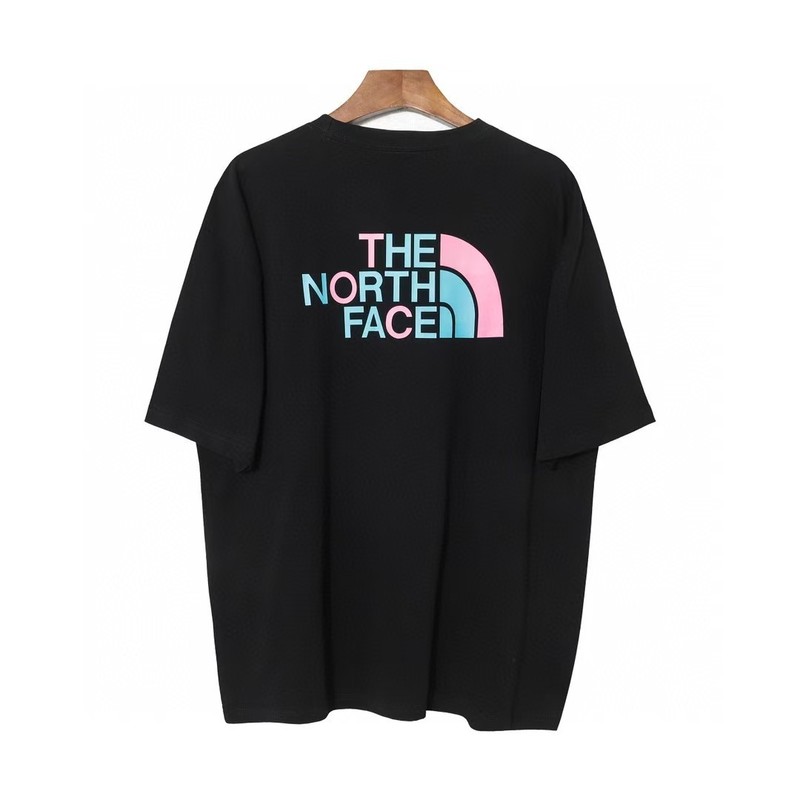 NTノースフェイスの純綿Tシャツの正しいバージョン、男性と女性用、カップル向けの同じスタイル、トレンディなプリント、幅広で多用途、カジュアル半袖|undefined