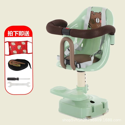 Child Seat Front-Mounted for Kids, Electric car child seat - light-green