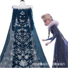 アナと雪の女王番外編cos艾莎王女はcos雪宝の雪氷大冒険ドレスをセットした