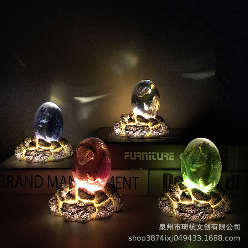Hot Model Glowing Lava Dragon Egg Game Of Thrones The Hobbit Harry Potter Dinosaur Egg Souvenirs