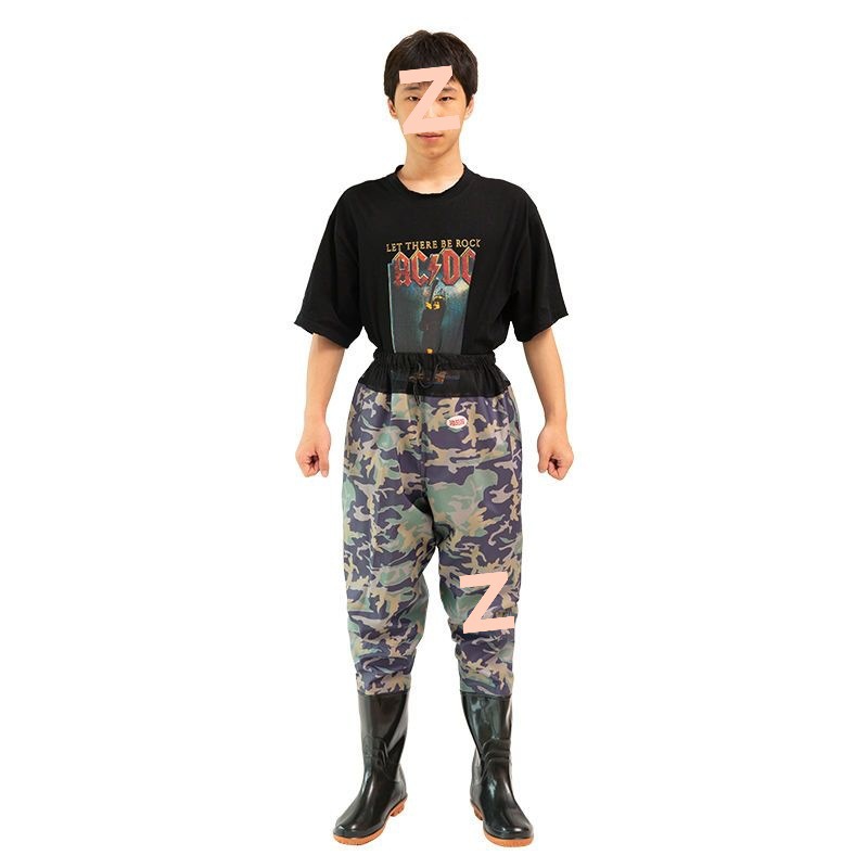 Waist-length waterproof pants, thickened half-body waterproof clothing, rain pants for fishing, breathable men's overalls, men's rain boots and rain pants