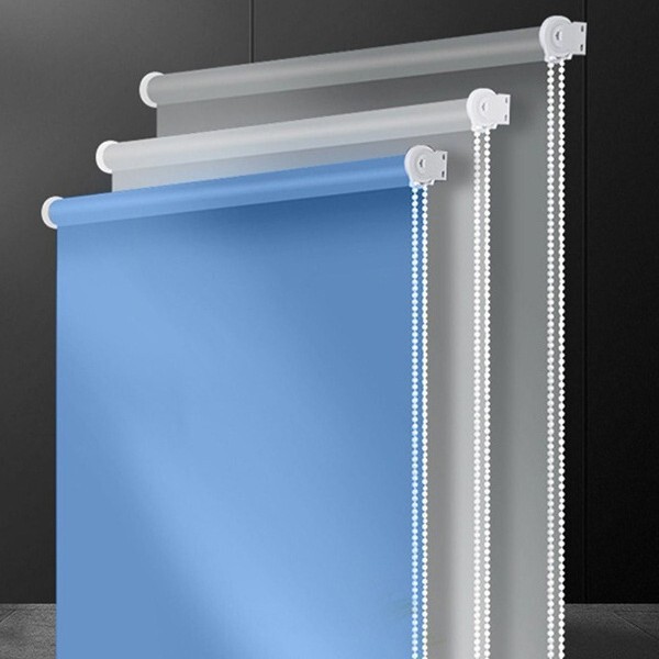 Roller Blinds, Fully Blackout, Waterproof, Heat-Insulating, for Kitchen, Bedroom, Balcony, Office, Bathroom, Manual Pull Blinds for Sun Protection Roller Blinds, Fully Blackout, Waterproof, Heat-Insulating, for Kitchen, Bedroom, Balcony, Office, Bathroom, Manual Pull Blinds for Sun Protection