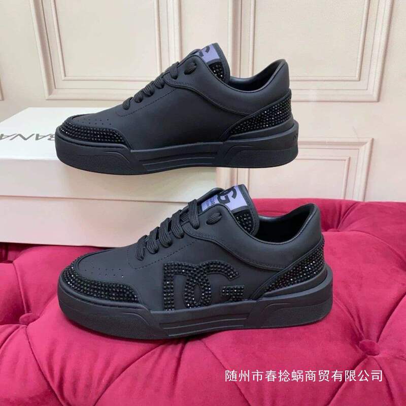 Spring and Autumn Low-Top 2025 Black and White Sneakers Casual Trendy High-Value Couple's Shoes for Men