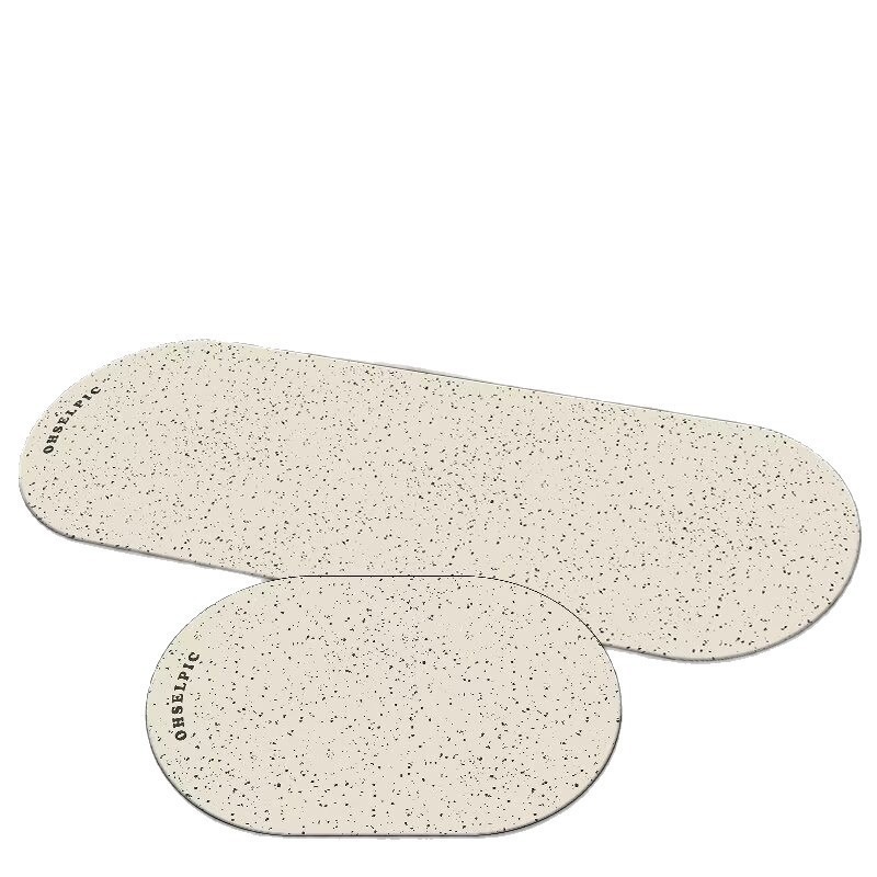 Transfronterizo simple alfombra de barro de diatomeas alfombra de cocina alfombra antideslizante doméstica de absorción de agua dos conjuntos de piezas se pueden cortar alfombra de la puerta image 6