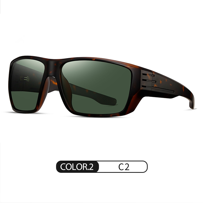 Nuevas gafas de sol polarizadas S16103 Gafas de sol de protección UV para exteriores de moda Gafas de sol de montura grande para hombres