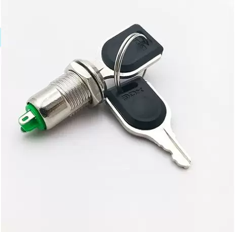 热销12MM电子锁，双钥匙玩具电话锁2档钥匙旋钮电子锁