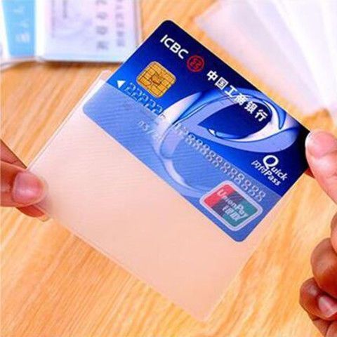 Transparent Frosted Card Case Anti-Magnetic ID Card Holder Waterproof Protection Case Bank Card Holder Bus IC Card Sleeve