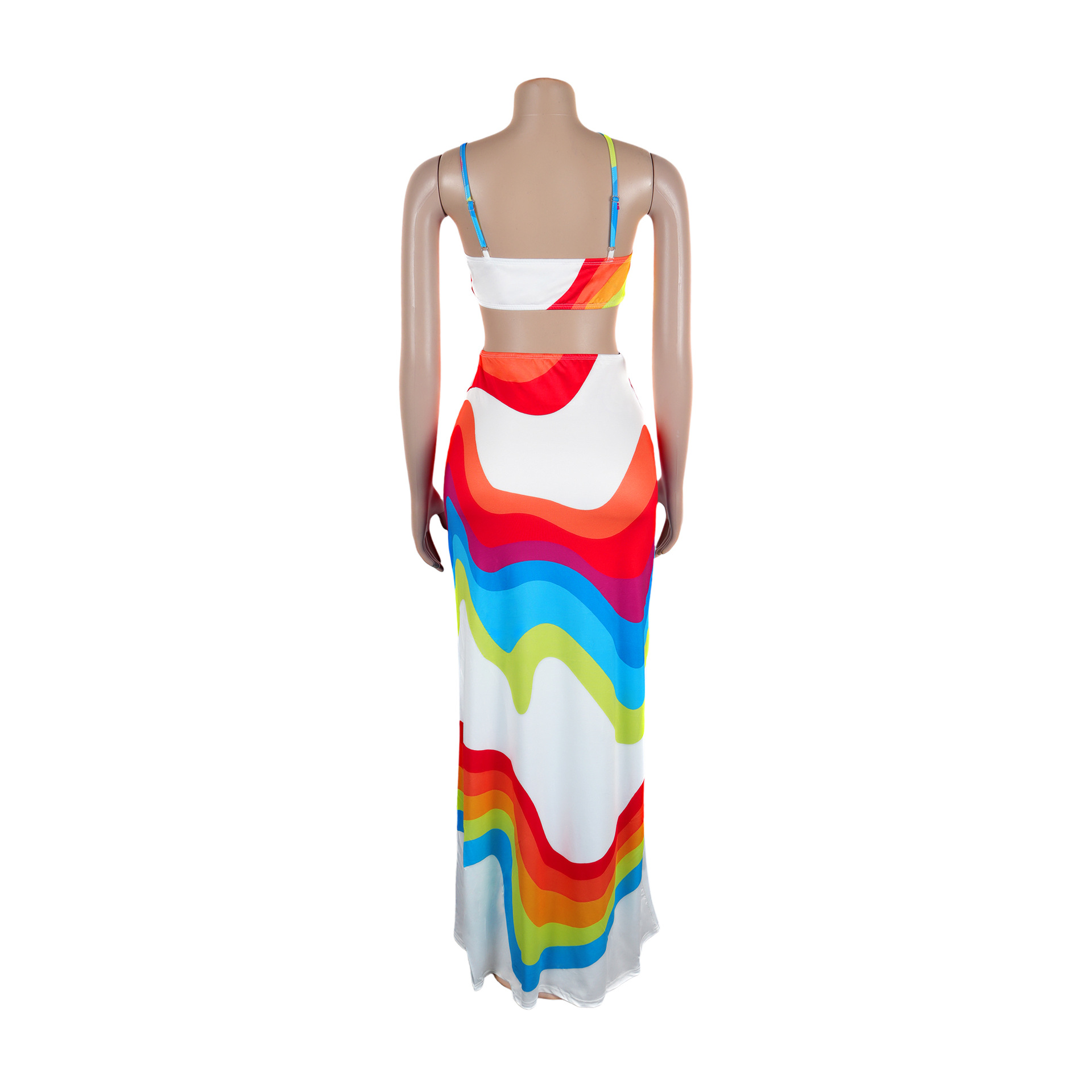 427g Weight Maxi Long Dress Dress Length Type Sleeveless Sleeve Length Two Piece Dress Dresses Type Polyester Fabric Type High Waist Waist Line Holiday Occasion Strap Neckline Slim Fit Type Color Block Pattern Summer Season Women's Gender Streetwear Style Wholesale Women's Streetwear Color Block Holiday Strap Sleeveless Two Piece Dress 46