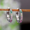 Fashionable earrings, zirconium, Japanese and Korean, simple and elegant design, light luxury style