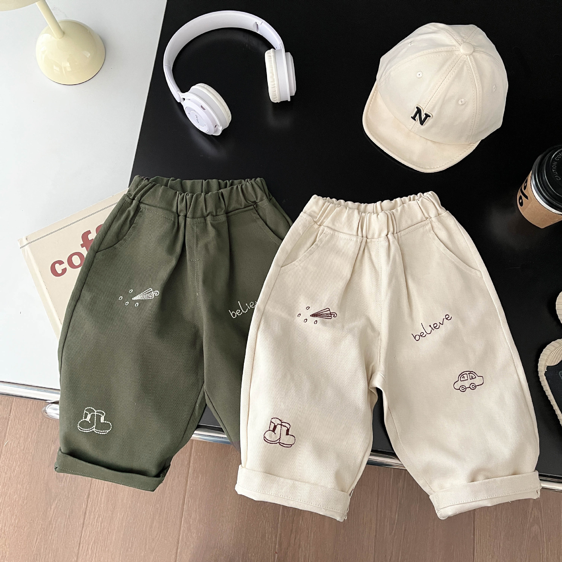 Spring retro three dimensional demi-season trousers for men and…