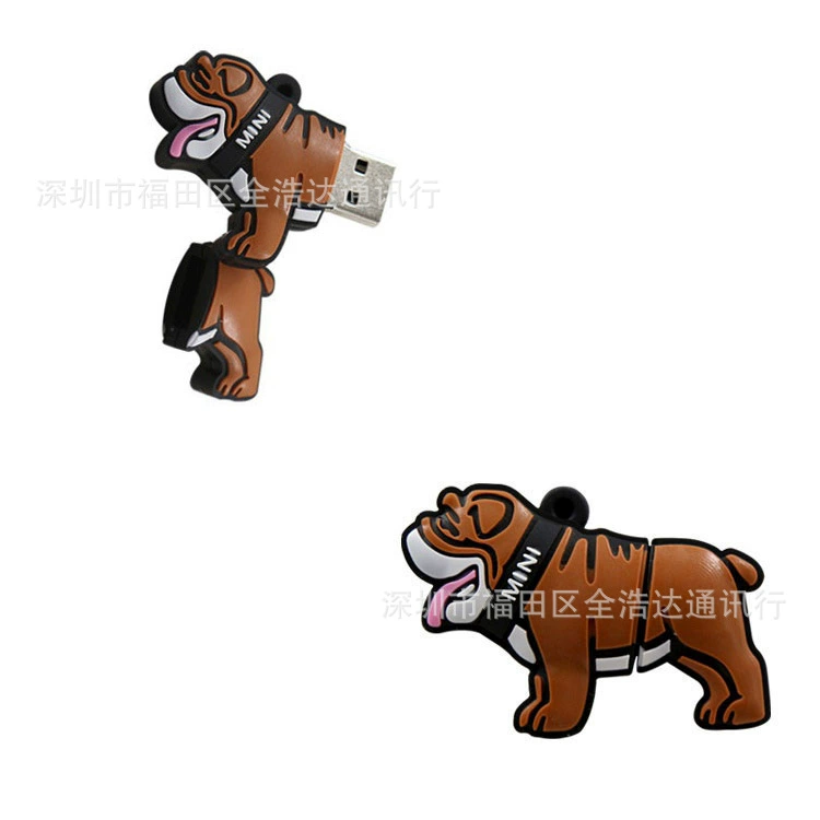 USB флешка, мультяшный робот-пёс, талисман, кукла, игрушка ПВХ, 16Г, 32Г