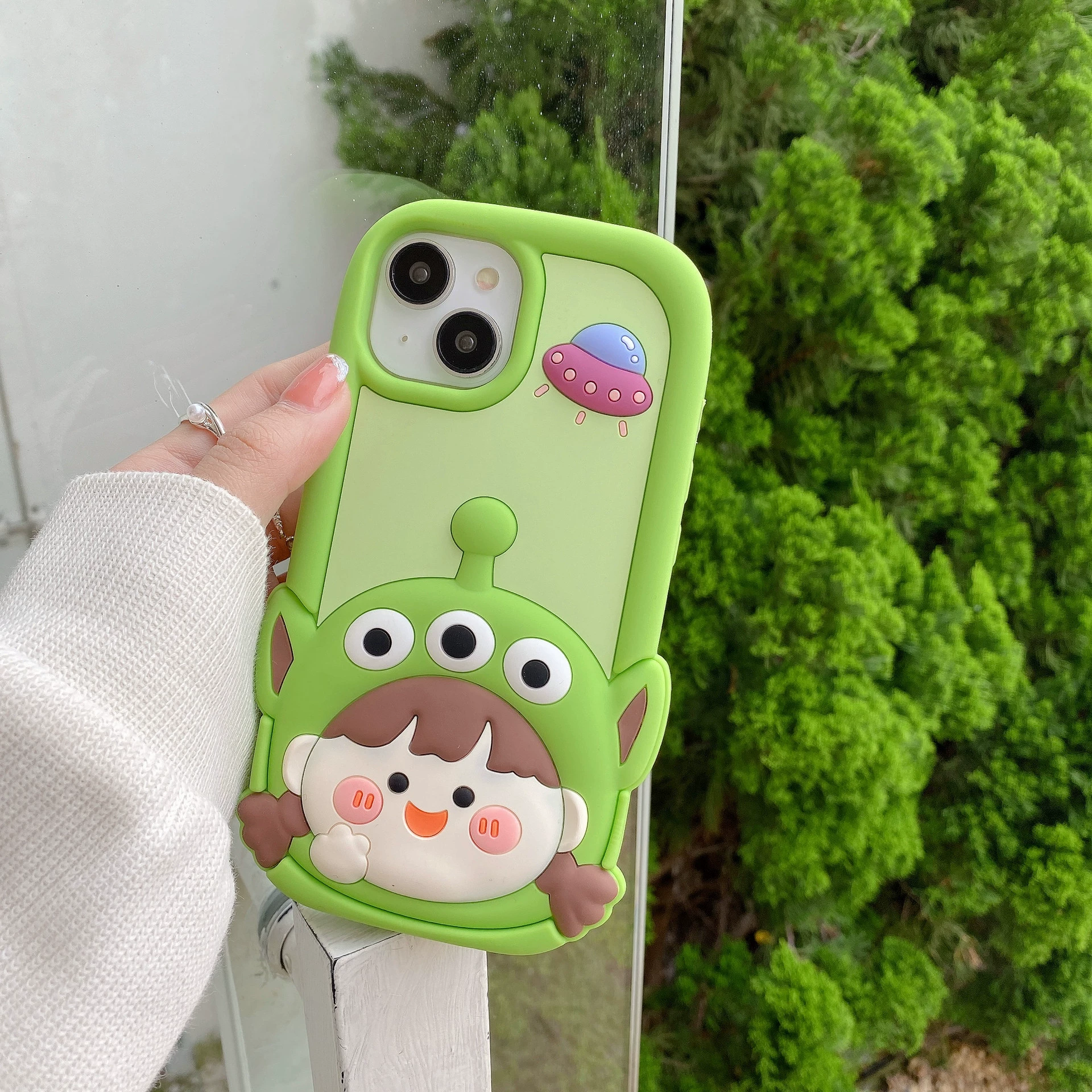 Apple, three dimensional silicone cute compatible phone case pro