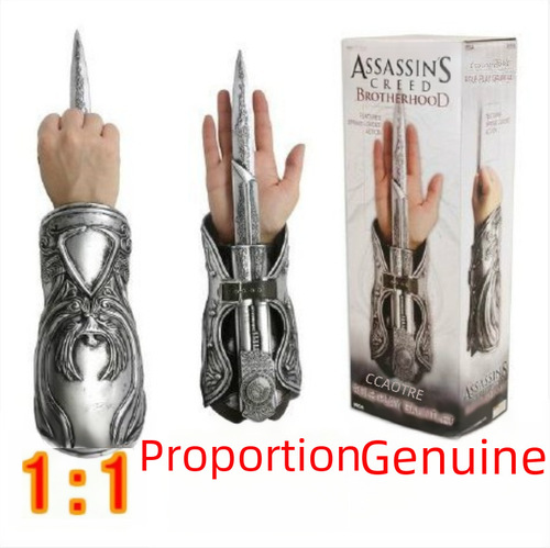Assassin's Creed 3 Shuriken Ezio cosplay prop 1:1 forearm sword with shooting model