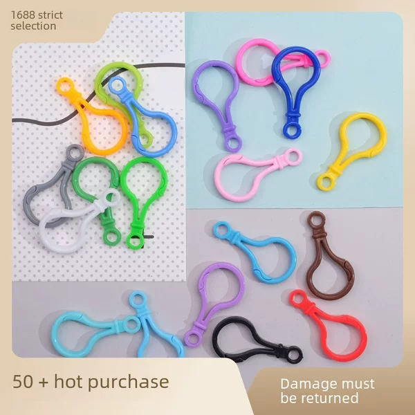 5cm Long Eco-Friendly Pp Hook, Light Bulb Clip, Candy-Colored Lobster Clasp, Colorful Gourd Clip, Plastic Accessories