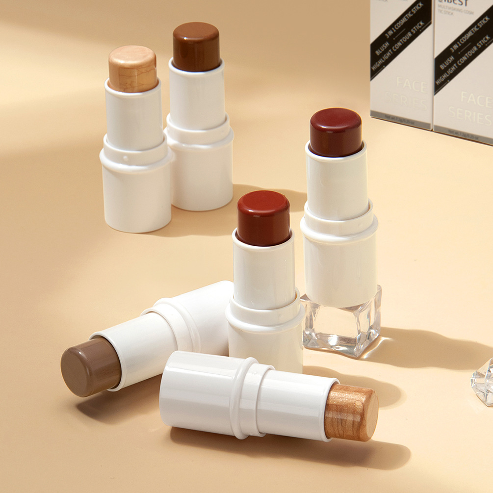 翠黛工厂定制高光修容棒裸妆持久自然修饰轮廓多色腮红加工OEM