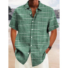 L 73627 Casual Pocket Short Sleeve Shirt ���пڴ��������