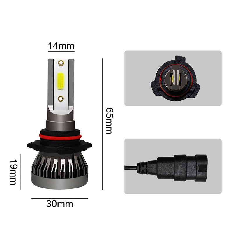 Mini light high beam low beam headlight fanless mini car LED car light H1H3H4H7H8H11LED fog light