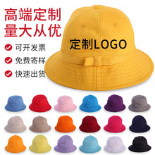 定制渔夫帽印字刺绣LOGO纯棉男女定做成人儿童盆帽鸭舌帽加大头围
