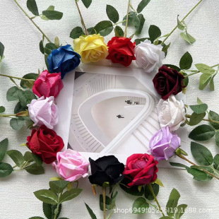 Single Flannel Rose Home Decoration Hotel Wedding Flower Simulation Rose Waterfall Fake Flower European Single Flower