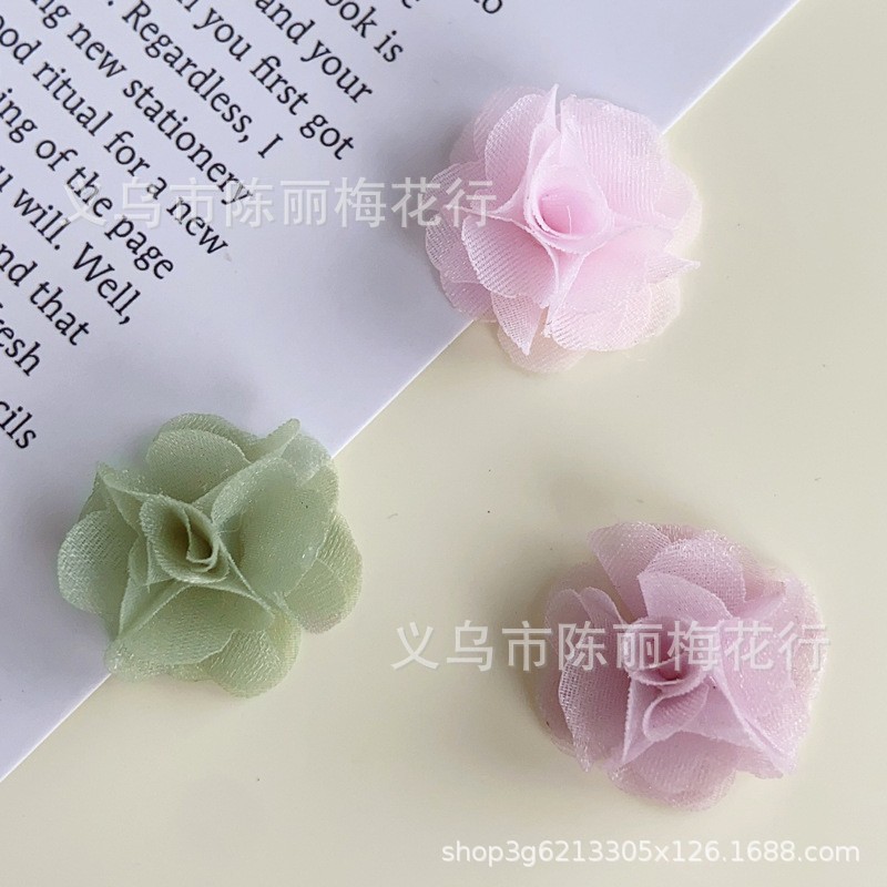 한국 DIY 헤어 액세서리 거즈 꽃 현아 김 액세서리 쉬폰 꽃 의류 신발과 모자 액세서리 미니 입체 패브릭 꽃