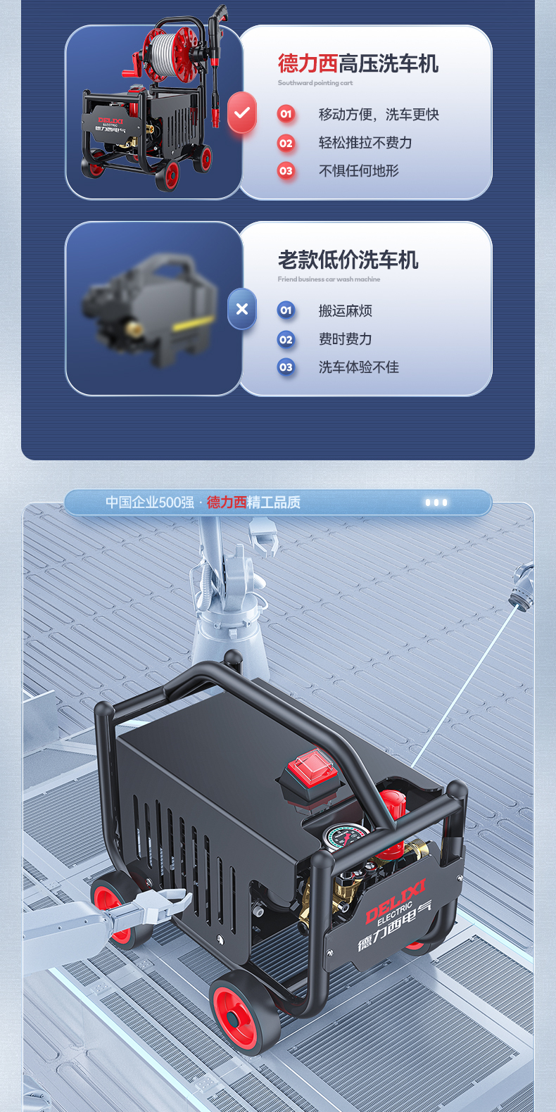Car washing machine, household high-pressure water gun, new high-power booster pump, portable powerful floor cleaner