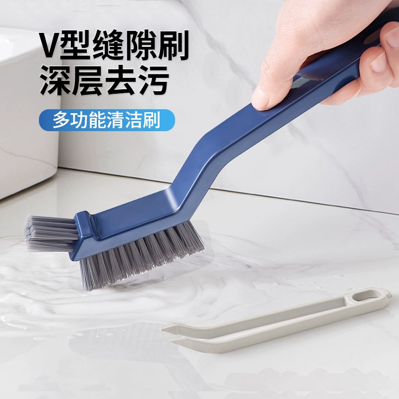 Three-in-one plastic bathroom floor brush gap brush gap cleaning brush toilet cleaning hard bristles gap floor brush