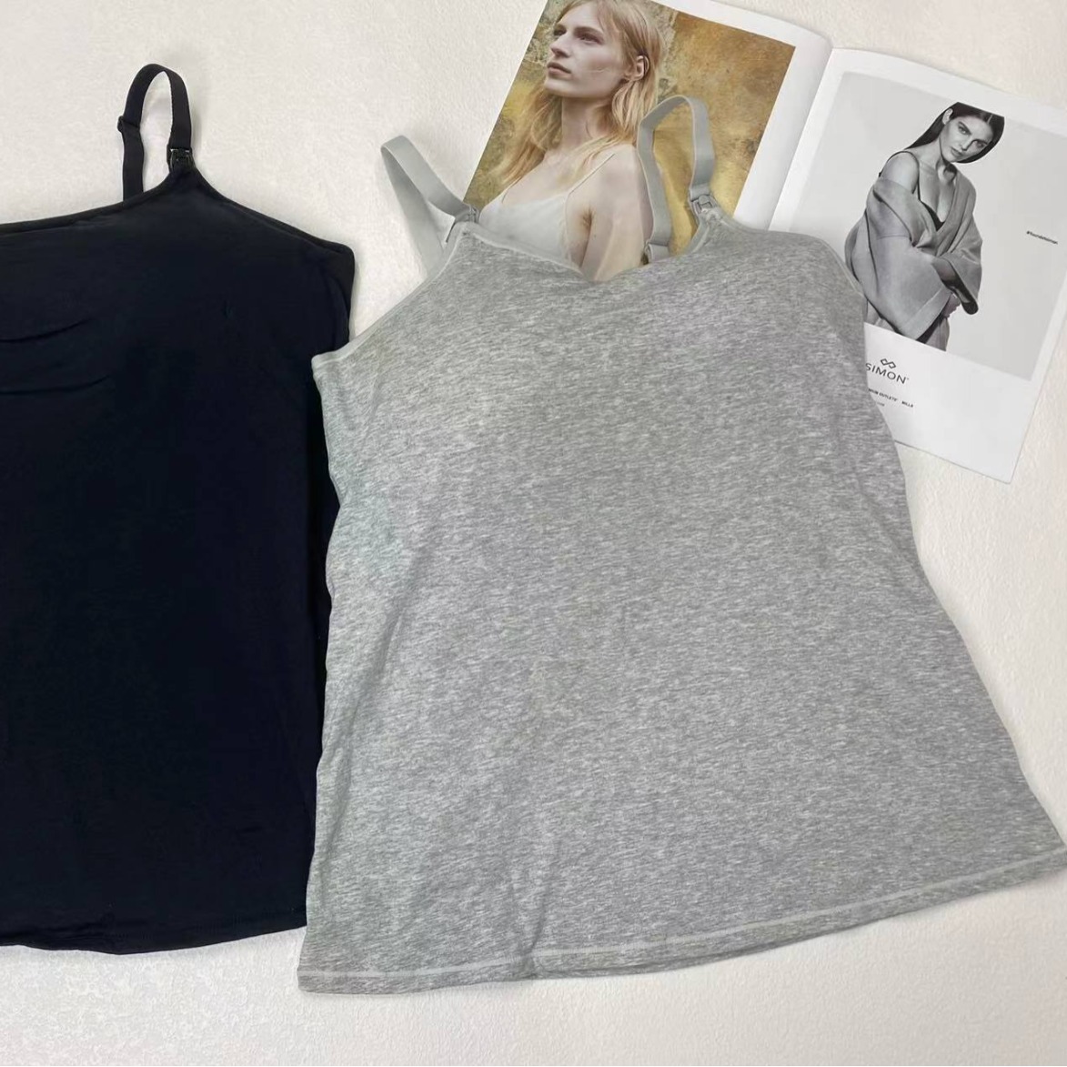 Exterior solo exportación nuevo Algodón puro Chaleco de enfermería oversized elástico cómodo vestir prendas exteriores superior al por mayor