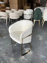 餐椅 设计师 北欧餐椅 不锈钢别墅餐椅