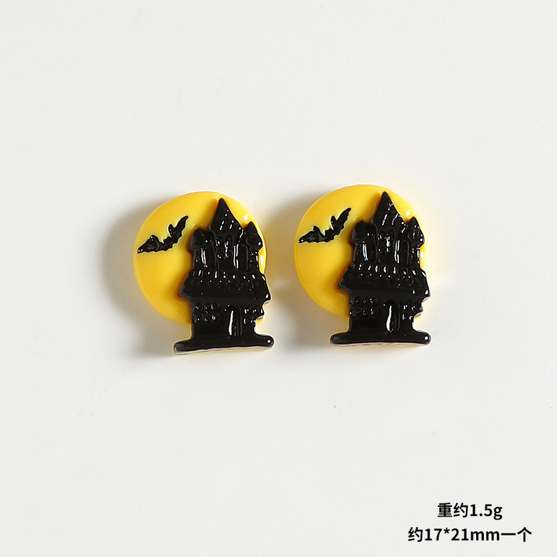 ハロウィンカボチャ魔女帽子ゴースト城樹脂アクセサリー手作り diy 素材ヘアアクセサリー携帯電話ケースパッチ|undefined