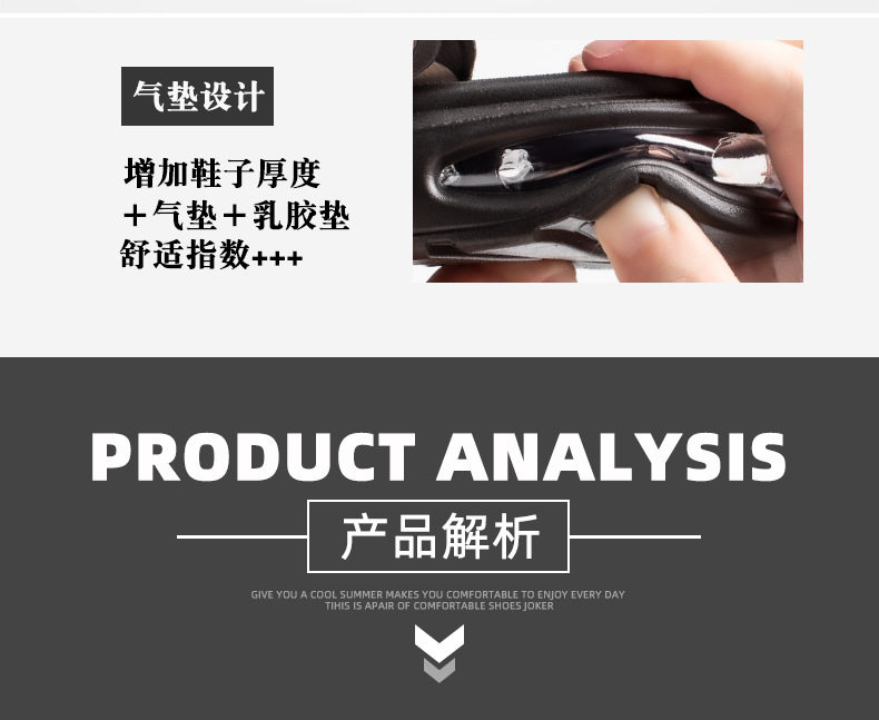 Dép sandal nam quai ngang hở ngón đế PU chống trơn trượt, đi biển và thể thao ngoài trời — T2188 màu đen chi tiết 8