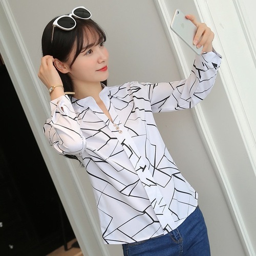 White Tops and Blouses Women Fashion Office Lady Work Shirts