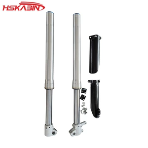 Off-road motosiklet aksesuarları 45 48mm ikiqat tənzimlənən hidravlik tərs 770mm ön amortizator qoruyucu lövhə ilə