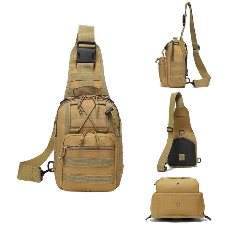Bolso de pecho al aire libre de venta caliente transfronterizo Bolso diagonal deportivo unisex Bolso de pecho táctico de camuflaje multifunción para fanáticos militares en stock